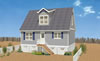 2 Bedroom modular home open floor plan, The Seagull, one level living space, Monmouth County, NJ.